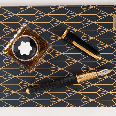 Cartier Louis Black Composite & Gold Fountain Pen classy
