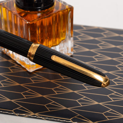 Cartier Louis Black Composite & Gold Fountain Pen clip
