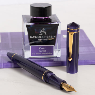 Delta Write Balance Purple Fountain Pen resin