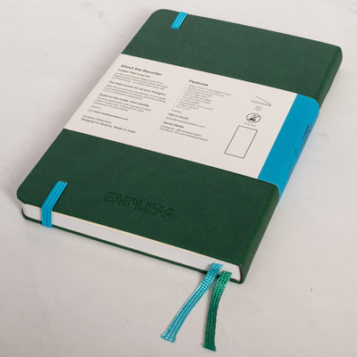 Endless Recorder Forest Canopy Green Ruled Regalia Notebook back
