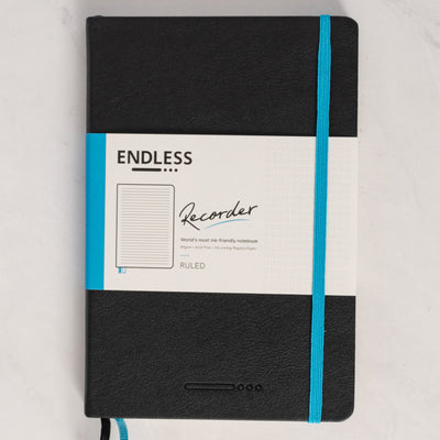 Endless Recorder Infinite Space Black Ruled Regalia Notebook