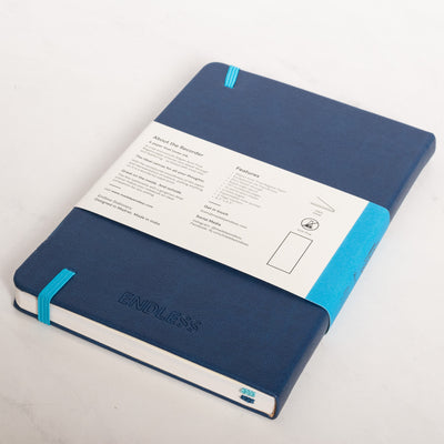 Endless Recorder Deep Ocean Blue Ruled Regalia Notebook back cover