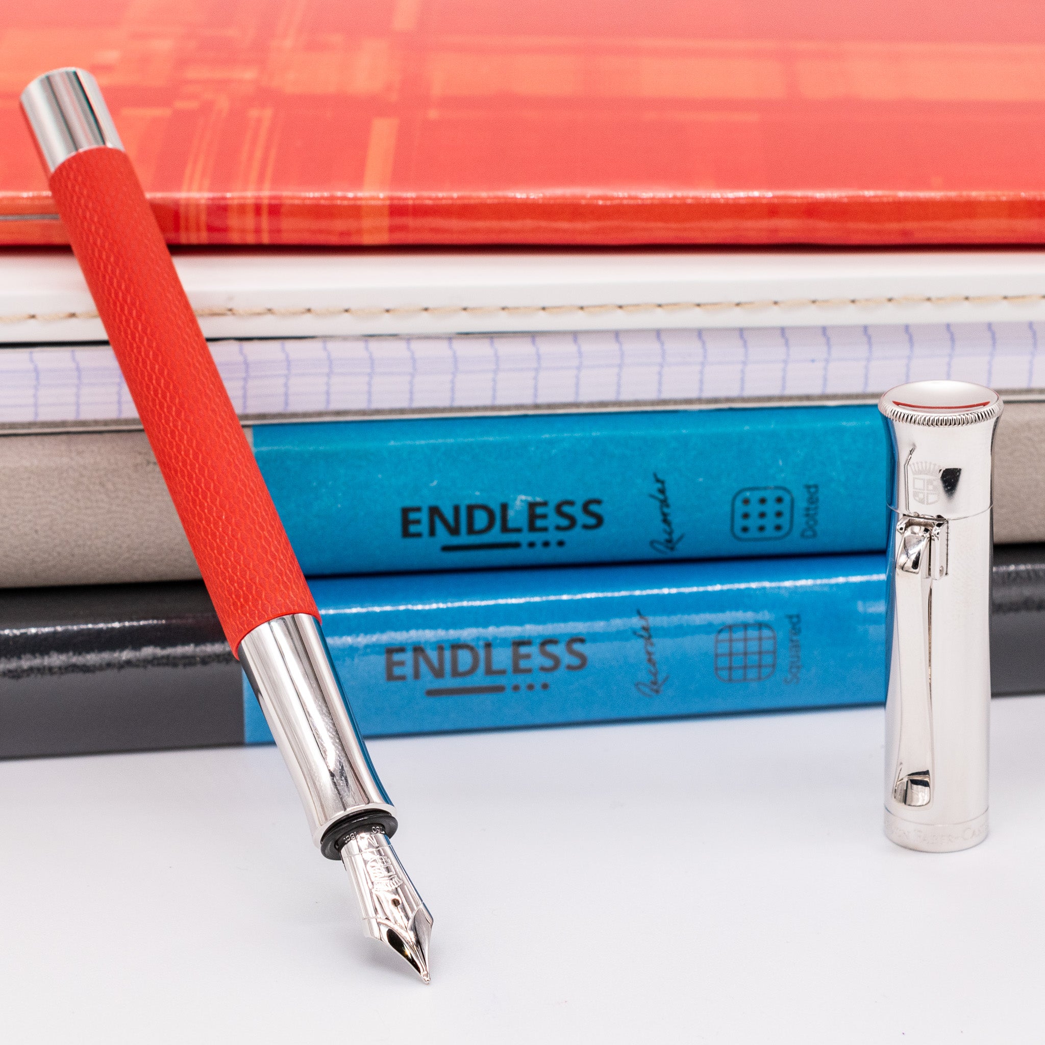 Graf von Faber-Castell Guilloche Fountain Pen - India Red – Truphae