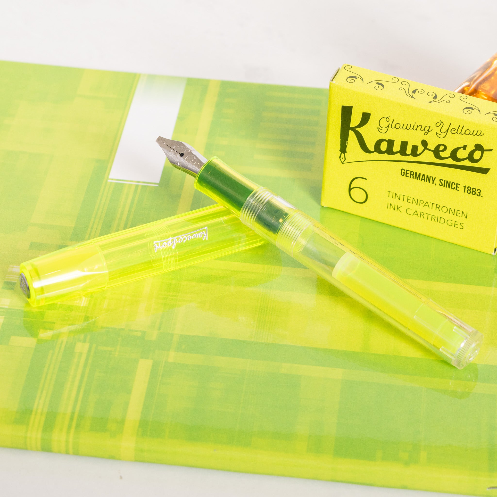 Kaweco Ice Sport Glow Highlighter Fountain Pen Set Truphae