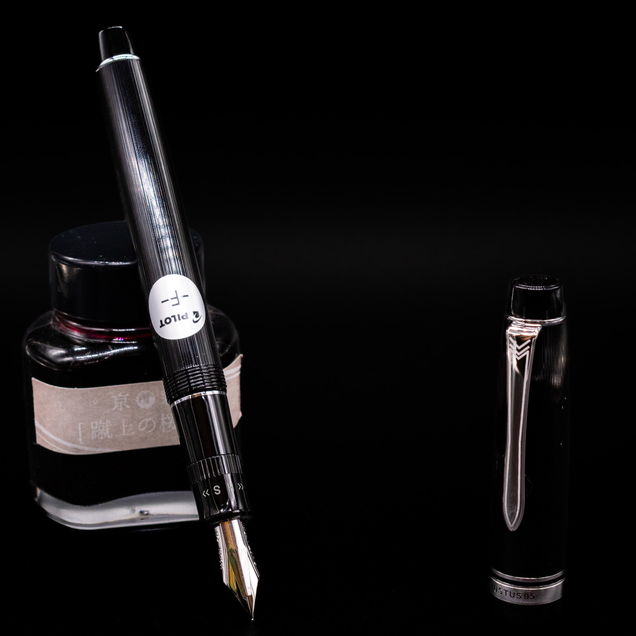 Pilot Justus 95 Fountain Pen - Black with Rhodium – Truphae