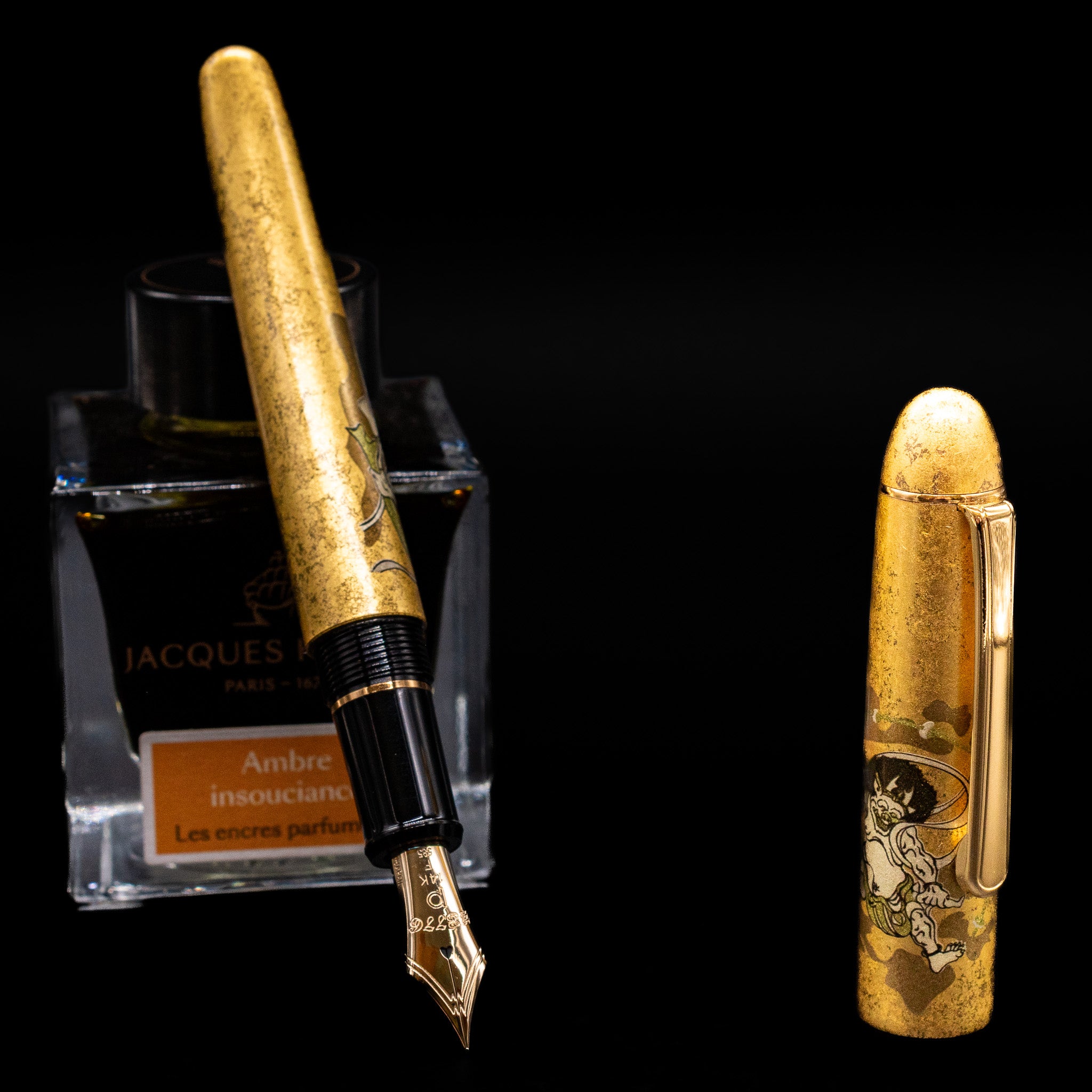 Platinum 3776 Century Kanazawa Haku Fountain Pen - Fujin Raijin Wind G –  Truphae