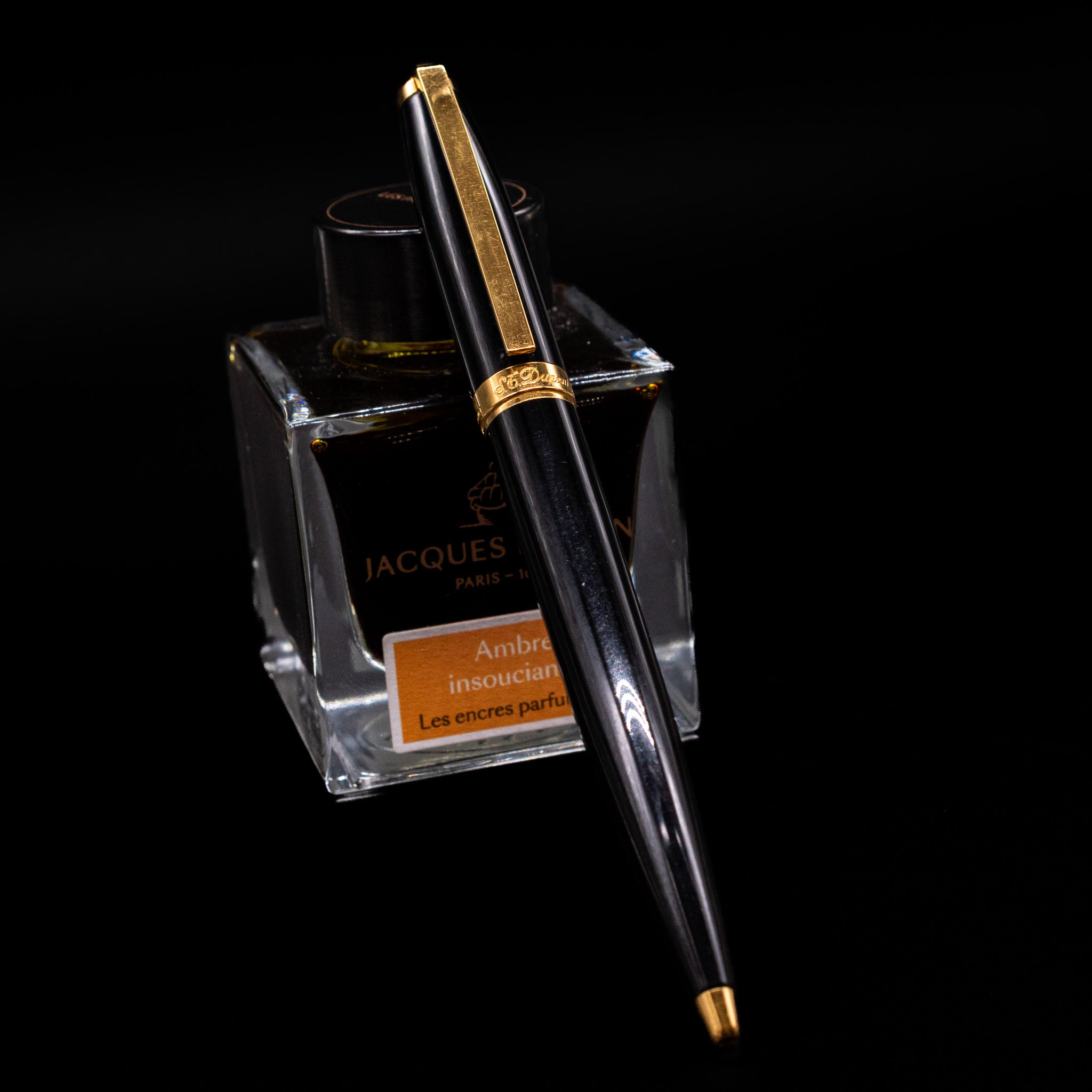 S.T. Dupont Fidelio Black Gold Ballpoint Pen – Truphae