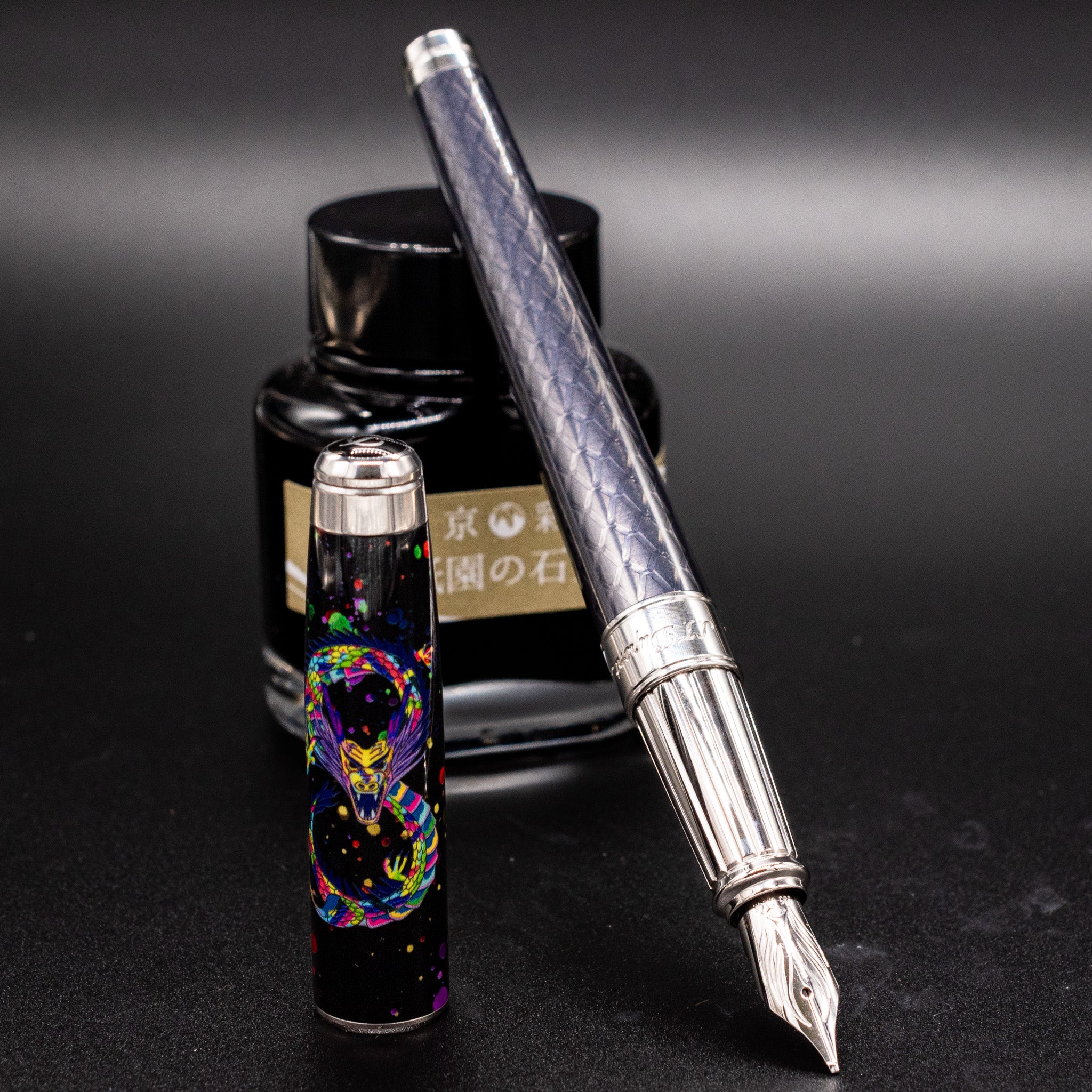 ST Dupont Line D Eternity Dragon Fountain Pen - Black – Truphae