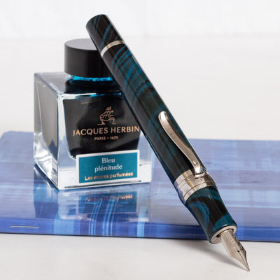 Stipula Leonardo da Vinci Blue Pace Ebonite Limited Edition Fountain Pen