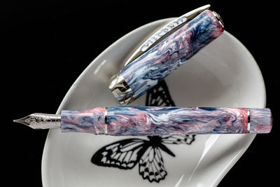Visconti Voyager Mariposa Painted Beauty Fountain Pen uncapped