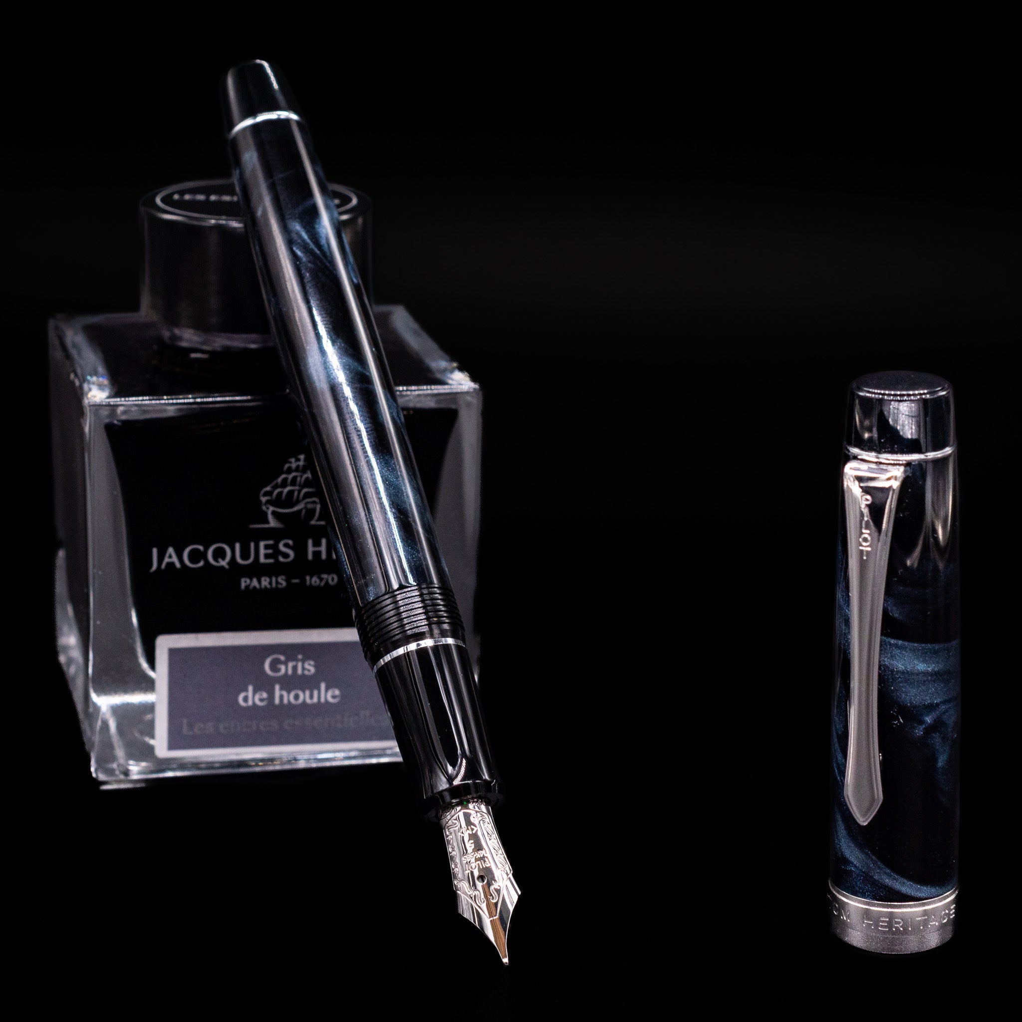 PILOT万年筆 Special Edition Pilot Custom Heritage SE Blue Marble Fountain Pen – Truphae
