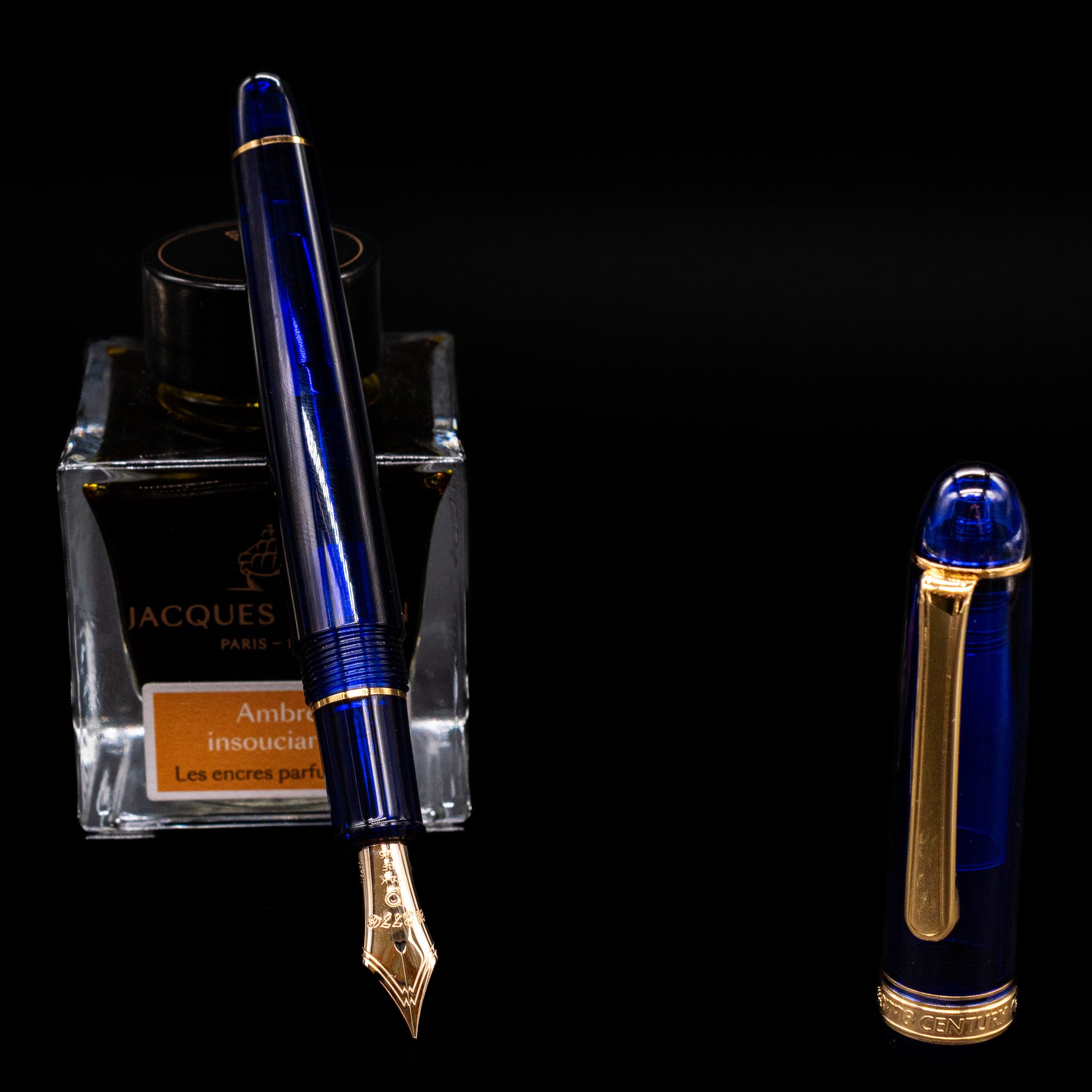 Platinum 3776 Century Fountain Pen - Chartres Blue & Gold – Truphae