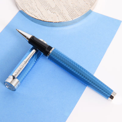 Conklin-Herringbone-Signature-Blue-Rollerball-Pen
