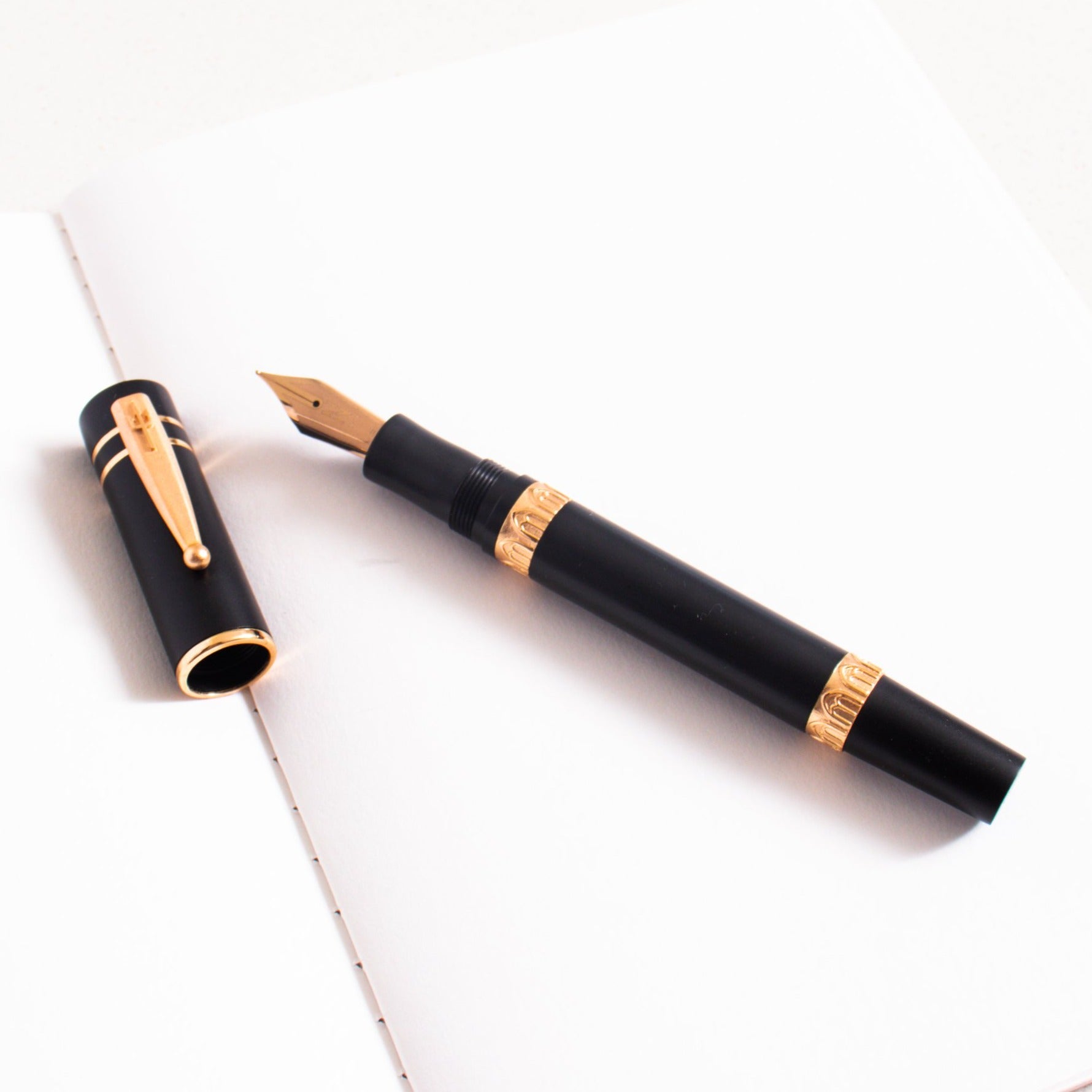 NETTUNO  1911 Black Sand　万年筆　Fニブ Nettuno-1911-Black-Sands-Rose-