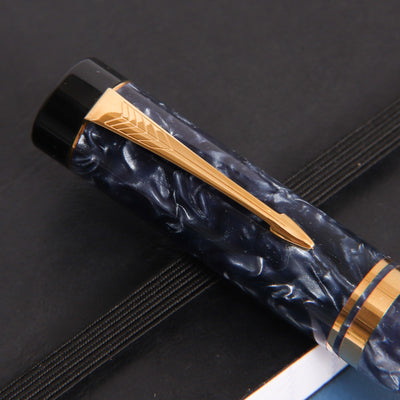 Parker Duofold International Blue Marble Fountain Pen Clip