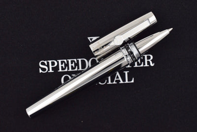 Speedometer Official Silver Steel with Black & Yellow Spare Ring Rollerball Pen-Speedometer Official-Truphae