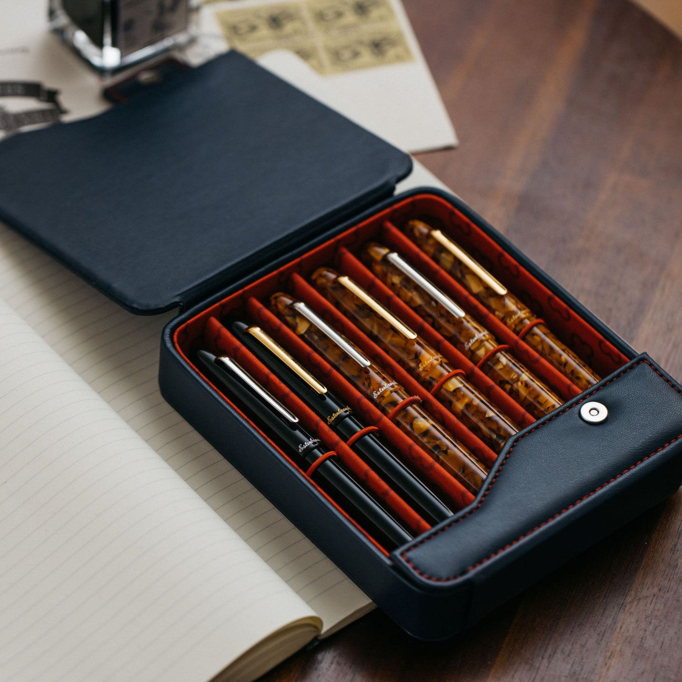 Top 10 Leather Pen Cases - Esterbrook Leather 6-Pen Case