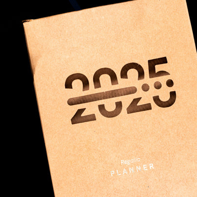 An overhead view of the cover of the Endless planner for 2025.