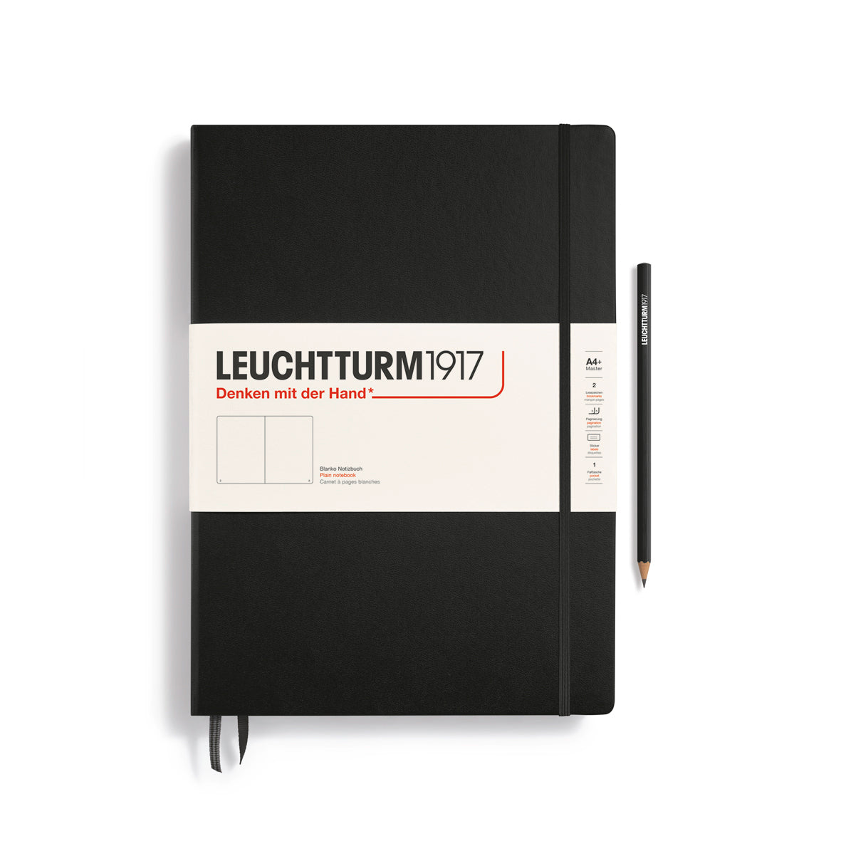 Leuchtturm Master Classic A4+ Plain Notebook - Black