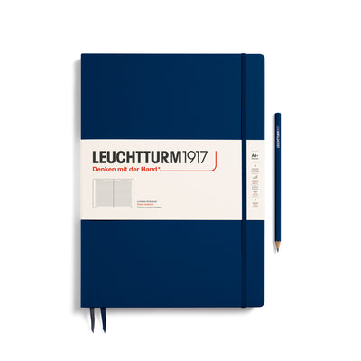 Leuchtturm Master Slim A4+ Ruled Notebook - Navy