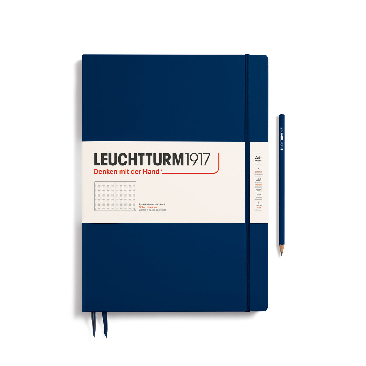 Leuchtturm Master Slim A4+ Dotted Notebook - Navy