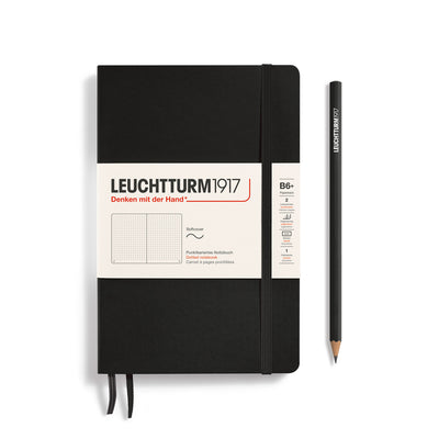Leuchtturm Softcover Paperback B6+ Dotted Notebook - Black