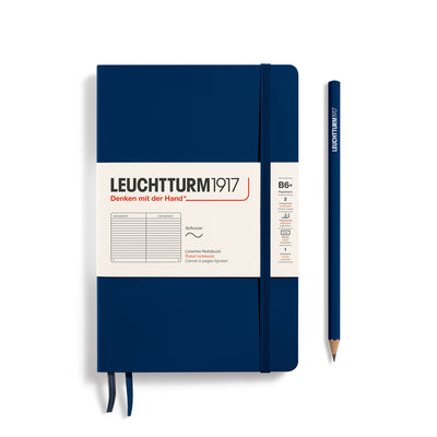 Leuchtturm Softcover Paperback B6+ Ruled Notebook - Navy