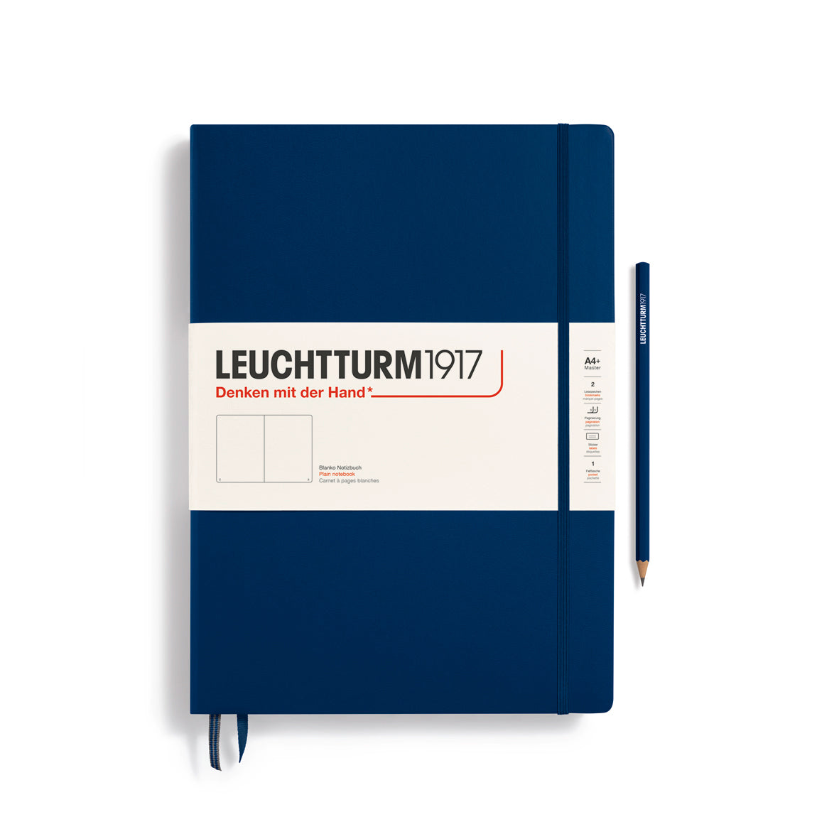 Leuchtturm Master Classic A4+ Plain Notebook - Navy