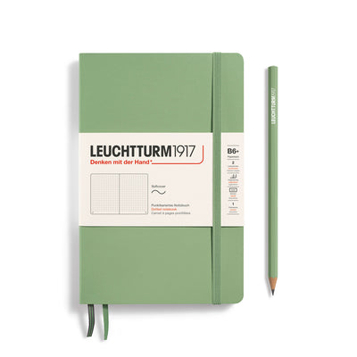 Leuchtturm Softcover Paperback B6+ Dotted Notebook - Sage