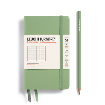 Leuchtturm Hardcover A6 Dotted Notebook - Sage