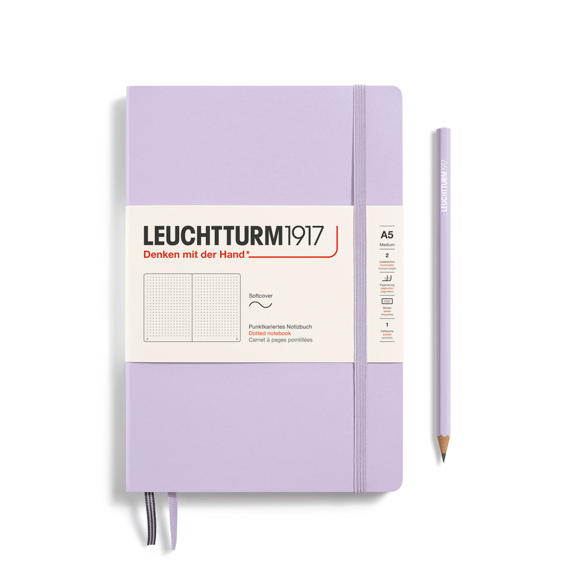 Leuchtturm Softcover Medium A5 Dotted Notebook - Lilac