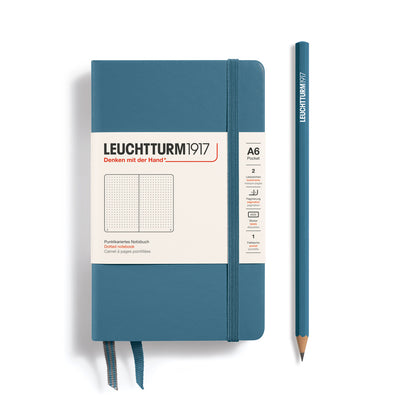 Leuchtturm Hardcover A6 Dotted Notebook - Stone Blue
