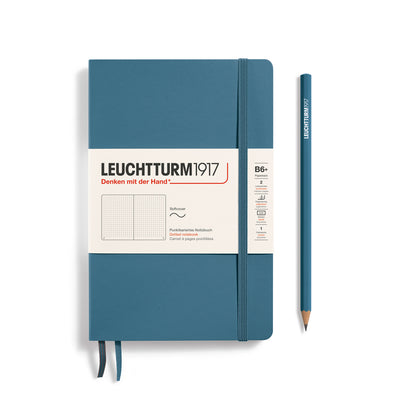 Leuchtturm Softcover Paperback B6+ Dotted Notebook - Stone Blue