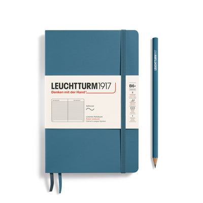 Leuchtturm Softcover Paperback B6+ Ruled Notebook - Stone Blue