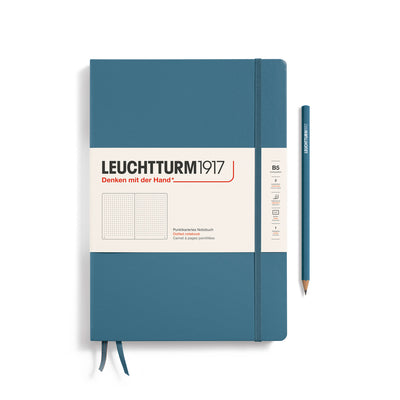 Leuchtturm Composition B5 Dotted Notebook - Stone Blue
