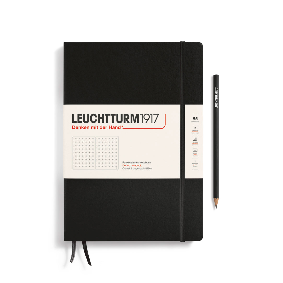 Leuchtturm Composition B5 Dotted Notebook - Black