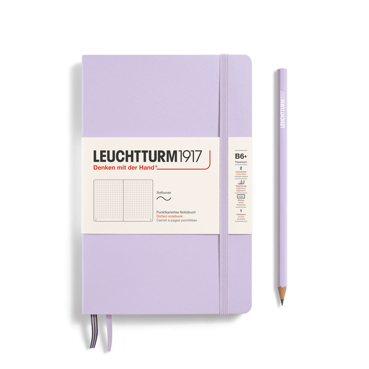 Leuchtturm Softcover Paperback B6+ Dotted Notebook - Lilac
