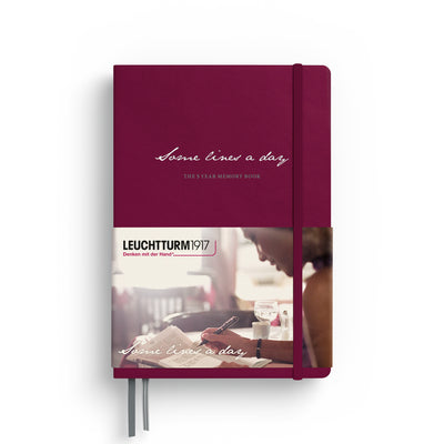 Leuchtturm Some Lines a Day 5 Year Memory Notebook - Port Red