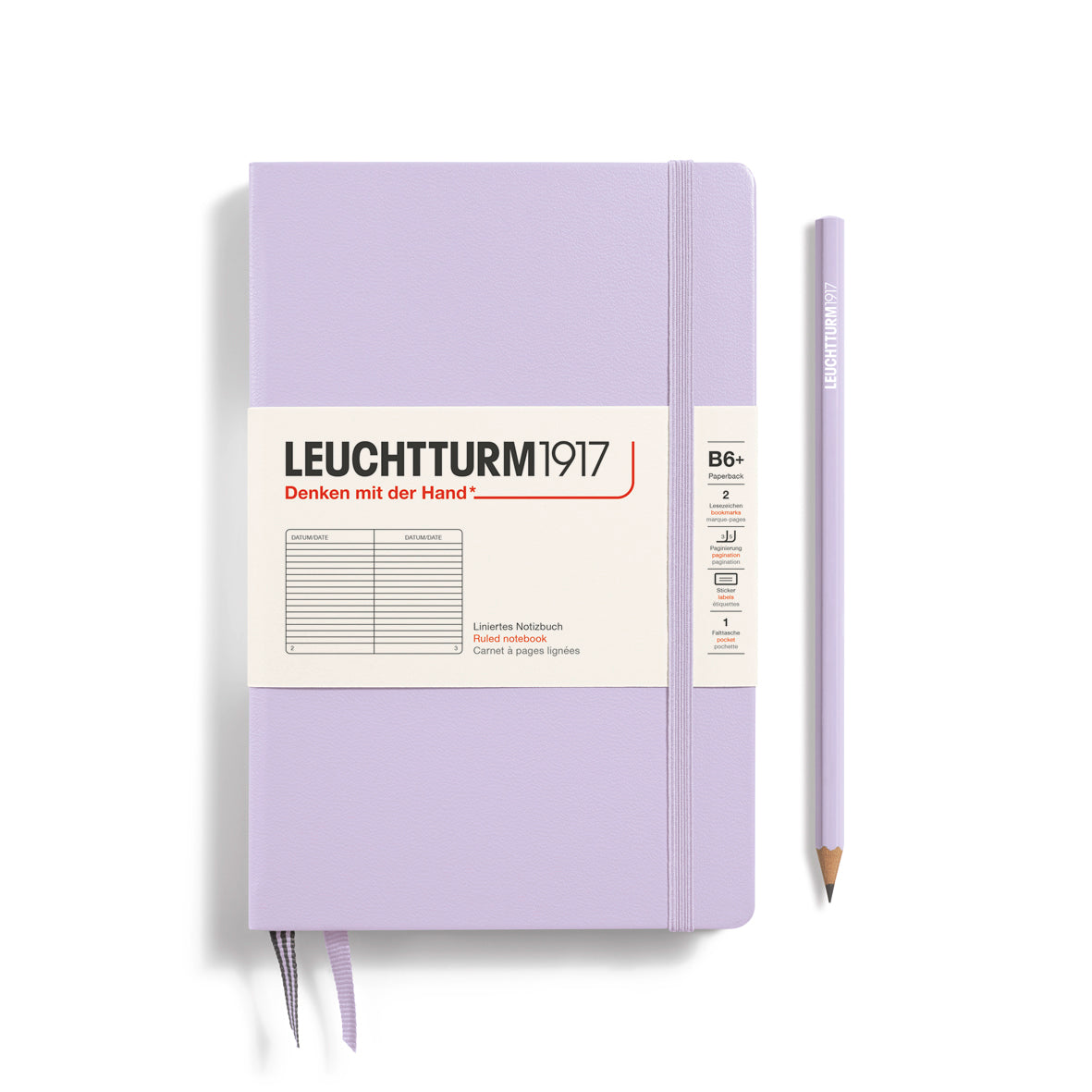 Leuchtturm Paperback B6+ Ruled Notebook - Lilac