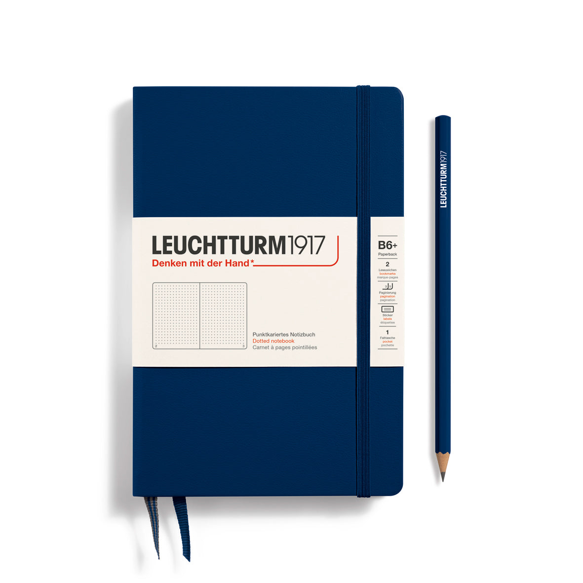Leuchtturm Paperback B6+ Dotted Notebook - Navy