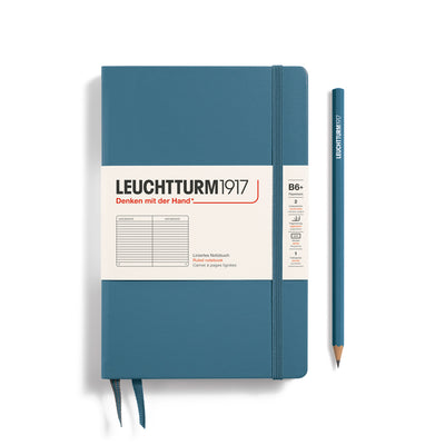 Leuchtturm Paperback B6+ Ruled Notebook - Stone Blue