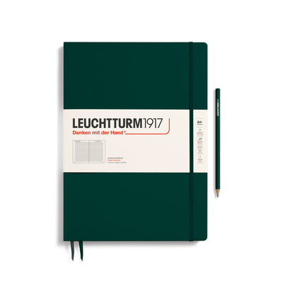 Leuchtturm Master Slim A4+ Ruled Notebook - Forest Green