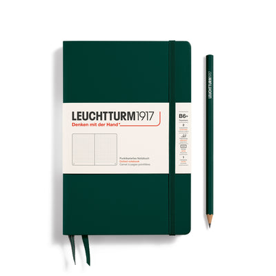 Leuchtturm Paperback B6+ Dotted Notebook - Forest Green