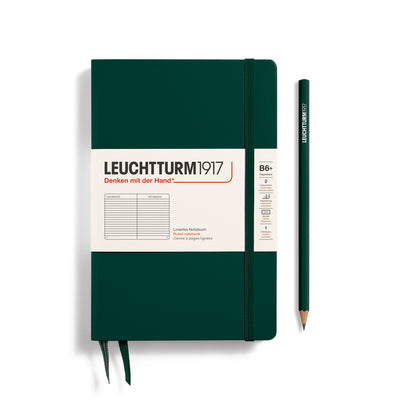 Leuchtturm Paperback B6+ Ruled Notebook - Forest Green
