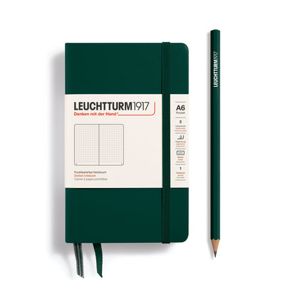 Leuchtturm Pocket A6 Dotted Notebook - Forest Green