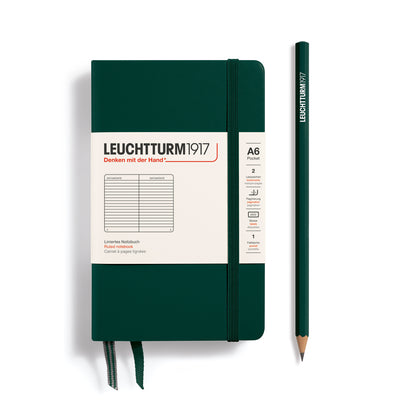Leuchtturm Pocket A6 Ruled Notebook - Forest Green