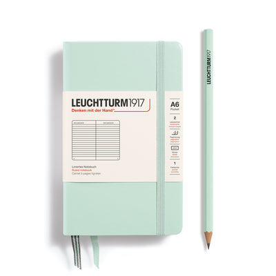 Leuchtturm Pocket A6 Ruled Notebook - Mint Green
