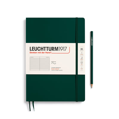 Leuchtturm Softcover Composition B5 Ruled Notebook - Forest Green