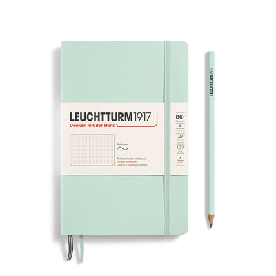 Leuchtturm Softcover Paperback B6+ Dotted Notebook - Mint Green