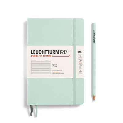 Leuchtturm Softcover Paperback B6+ Ruled Notebook - Mint Green